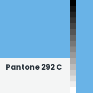 Color chip: Pantone 292 C