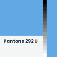 Color chip: Pantone 292 U