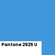 Color chip: Pantone 2925 U