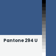 Color chip: Pantone 294 U