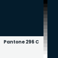 Color chip: Pantone 296 C