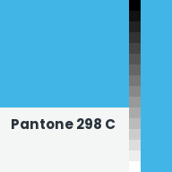Color chip: Pantone 298 C