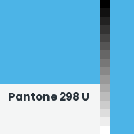Color chip: Pantone 298 U