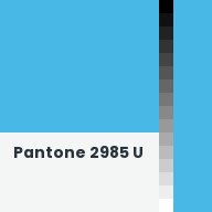 Color chip: Pantone 2985 U