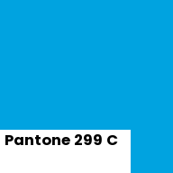 Color chip: Pantone 299 C