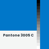 Color chip: Pantone 3005 C