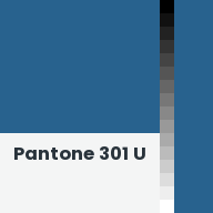 Color chip: Pantone 301 U