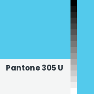 Color chip: Pantone 305 U