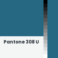 Color chip: Pantone 308 U