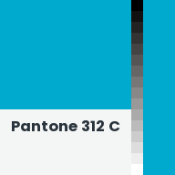 Color chip: Pantone 312 C