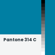 Color chip: Pantone 314 C