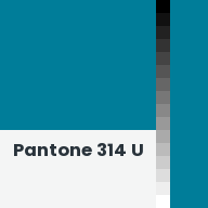 Color chip: Pantone 314 U
