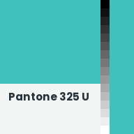 Color chip: Pantone 325 U