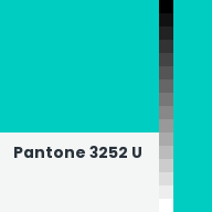 Color chip: Pantone 3252 U