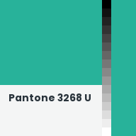 Color chip: Pantone 3268 U