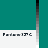 Color chip: Pantone 327 C