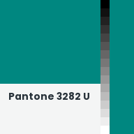 Color chip: Pantone 3282 U