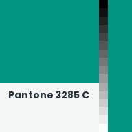 Color chip: Pantone 3285 C