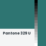 Color chip: Pantone 329 U