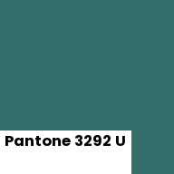 Color chip: Pantone 3292 U