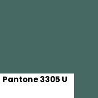 Color chip: Pantone 3305 U