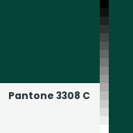 Color chip: Pantone 3308 C