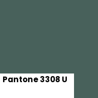 Color chip: Pantone 3308 U