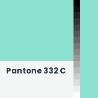 Color chip: Pantone 332 C
