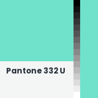Color chip: Pantone 332 U