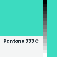 Color chip: Pantone 333 C