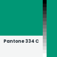 Color chip: Pantone 334 C