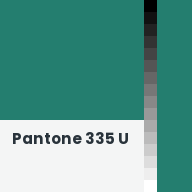 Color chip: Pantone 335 U
