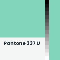 Color chip: Pantone 337 U