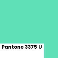 Color chip: Pantone 3375 U