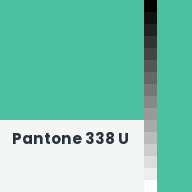 Color chip: Pantone 338 U