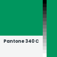 Color chip: Pantone 340 C