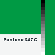 Color chip: Pantone 347 C