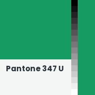 Color chip: Pantone 347 U