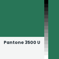 Color chip: Pantone 3500 U