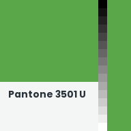 Color chip: Pantone 3501 U