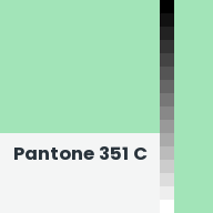 Color chip: Pantone 351 C