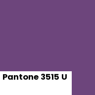 Color chip: Pantone 3515 U