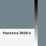 Color chip: Pantone 3526 U
