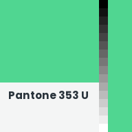 Color chip: Pantone 353 U