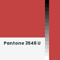 Color chip: Pantone 3546 U