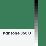 Color chip: Pantone 356 U