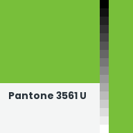 Color chip: Pantone 3561 U