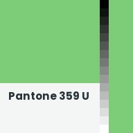 Color chip: Pantone 359 U