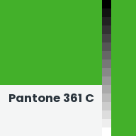 Color chip: Pantone 361 C