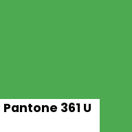 Color chip: Pantone 361 U